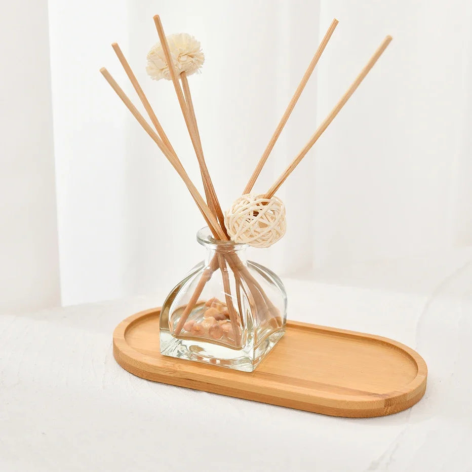 Wooden Vanity Tray – Bathroom Countertop Organizer for Soap, Candles & Jewelry