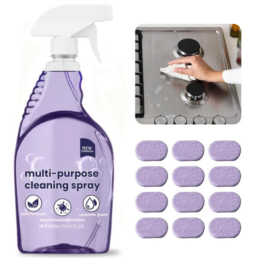 Kitchen Degreaser Spray + 12 Concentrated Cleaning Tablets Kitchen Degreaser Spray Peaceful Pleasures Health and Wellness