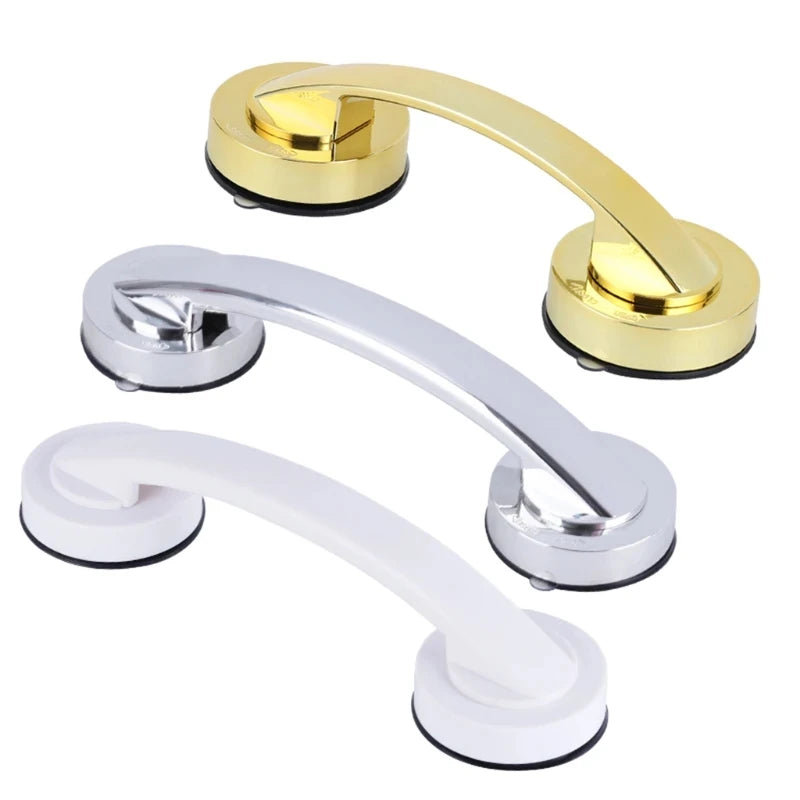 No-Drill Suction Cup Grab Bar | Bathroom Safety Handle 1–2 Pack