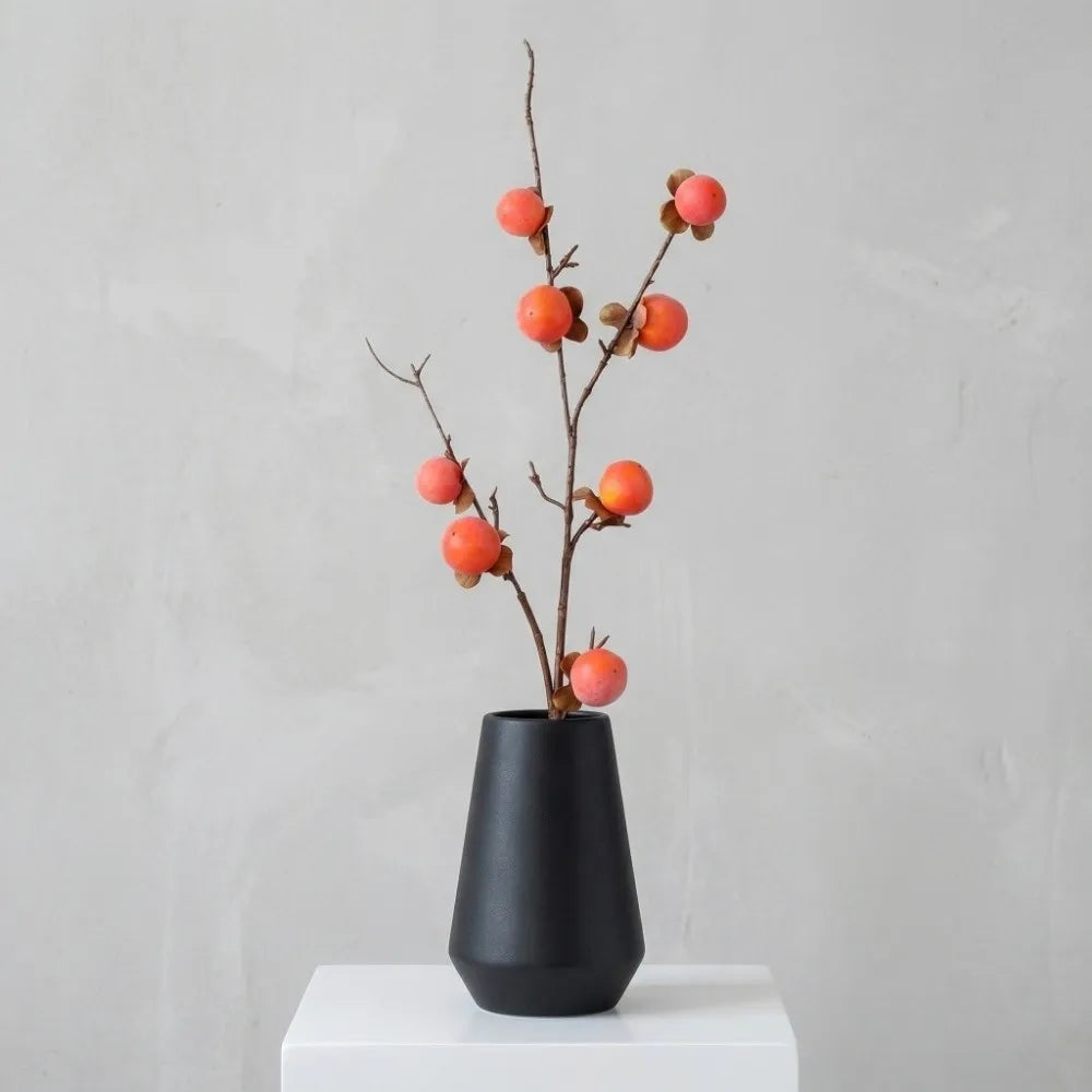 Artificial Persimmon Branch 8 Heads | Realistic Foam Fruit Decor