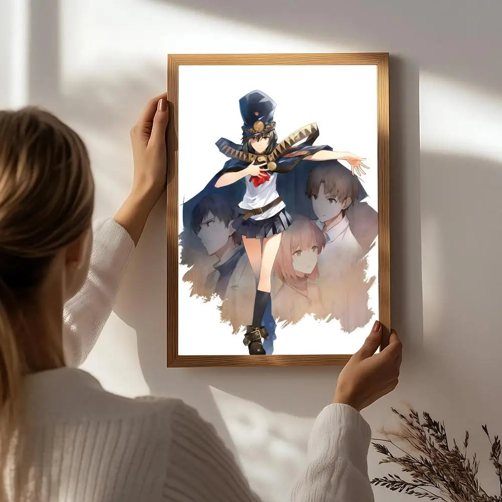 Anime B-Boogiepop and Others Poster HD Self Adhesive Waterproof Wall Art Ideal for Home Office Dorm Bedroom Great Gift Peaceful Pleasures Health and Wellness White2 40X50cmNoframe