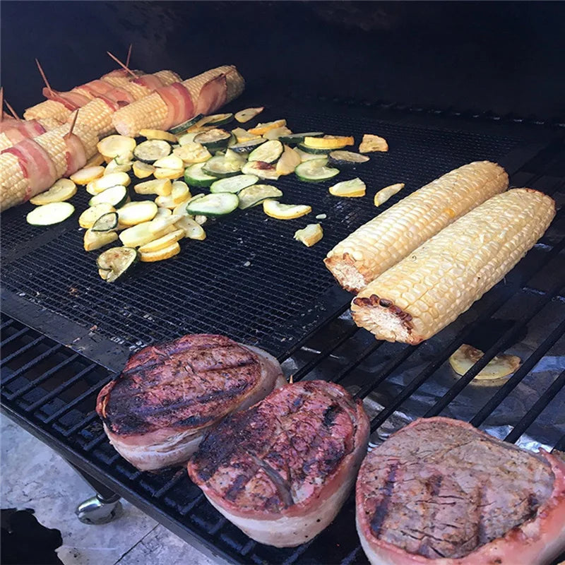50-Pack Non-Stick Reusable BBQ Grill Mats | 500°F Heat Resistant