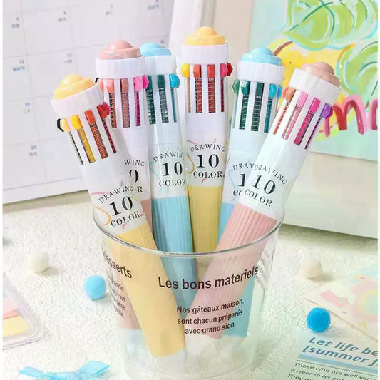 28-Color Multicolor Ballpoint Pen 0.8mm Soft Grip – Drawing & Notes Multicolor Ballpoint Pen Oasis Select