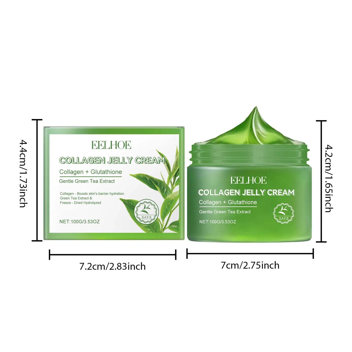 Green Tea Collagen Jelly Cream – Pore Minimizer & Moisturizer