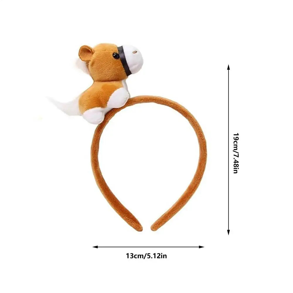 2026 Year Of The Horse Headband Cute Cartoon Party Supplies Adult Horse Headwear For Party Makeup Halloween Cosplay Festival Peaceful Pleasures Health and Wellness Yellow China Mainland
