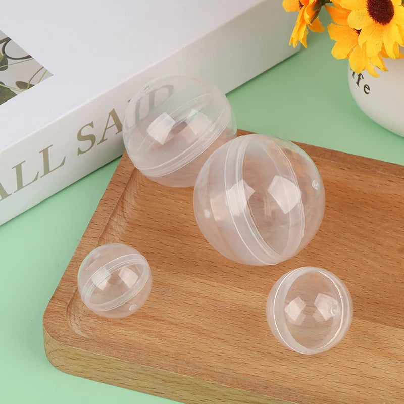 50Pcs/pack 28-50mm Can Open Transparency Plastic Capsule Toy Surprise Ball Tiny Container Making Things Model Gift Peaceful Pleasures Health and Wellness