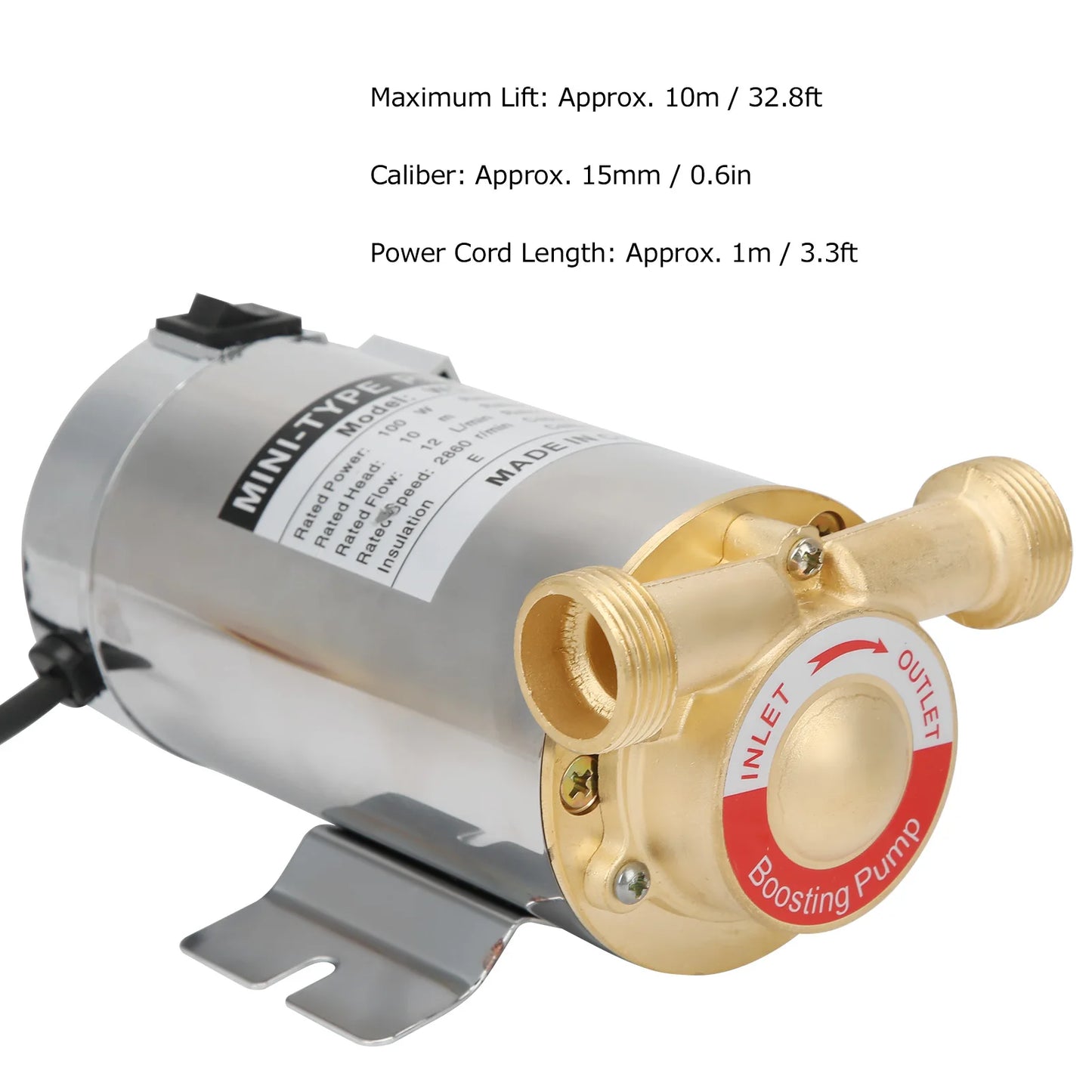 Booster Pump Force Small Automatic Household Shower Water Heater