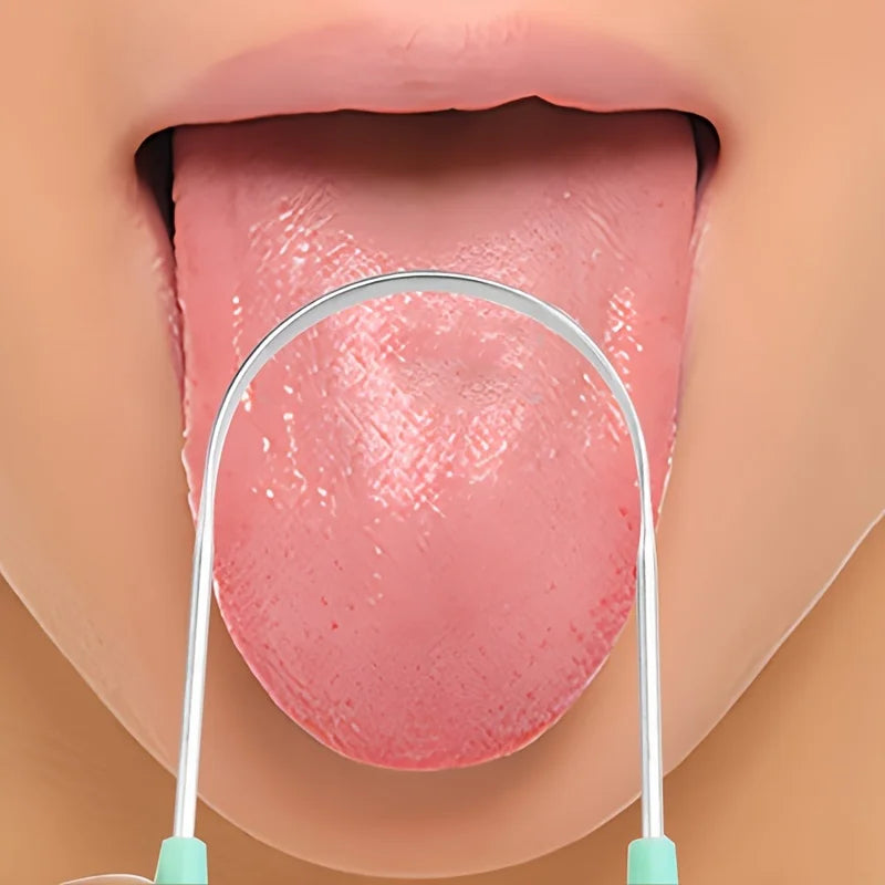 Stainless Steel Tongue Cleaner, Tongue Scraper, Tongue Brush, Tongue Cleaning Oral Care Peaceful Pleasures Health and Wellness