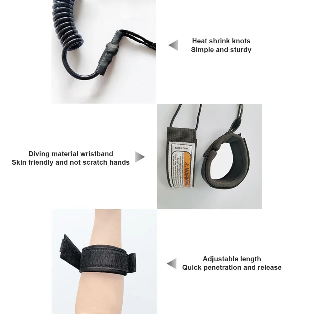 Shunmaii Coiled TPU Bodyboard Leash – Ankle & Wrist SUP Leash Peaceful Pleasures Health and Wellness