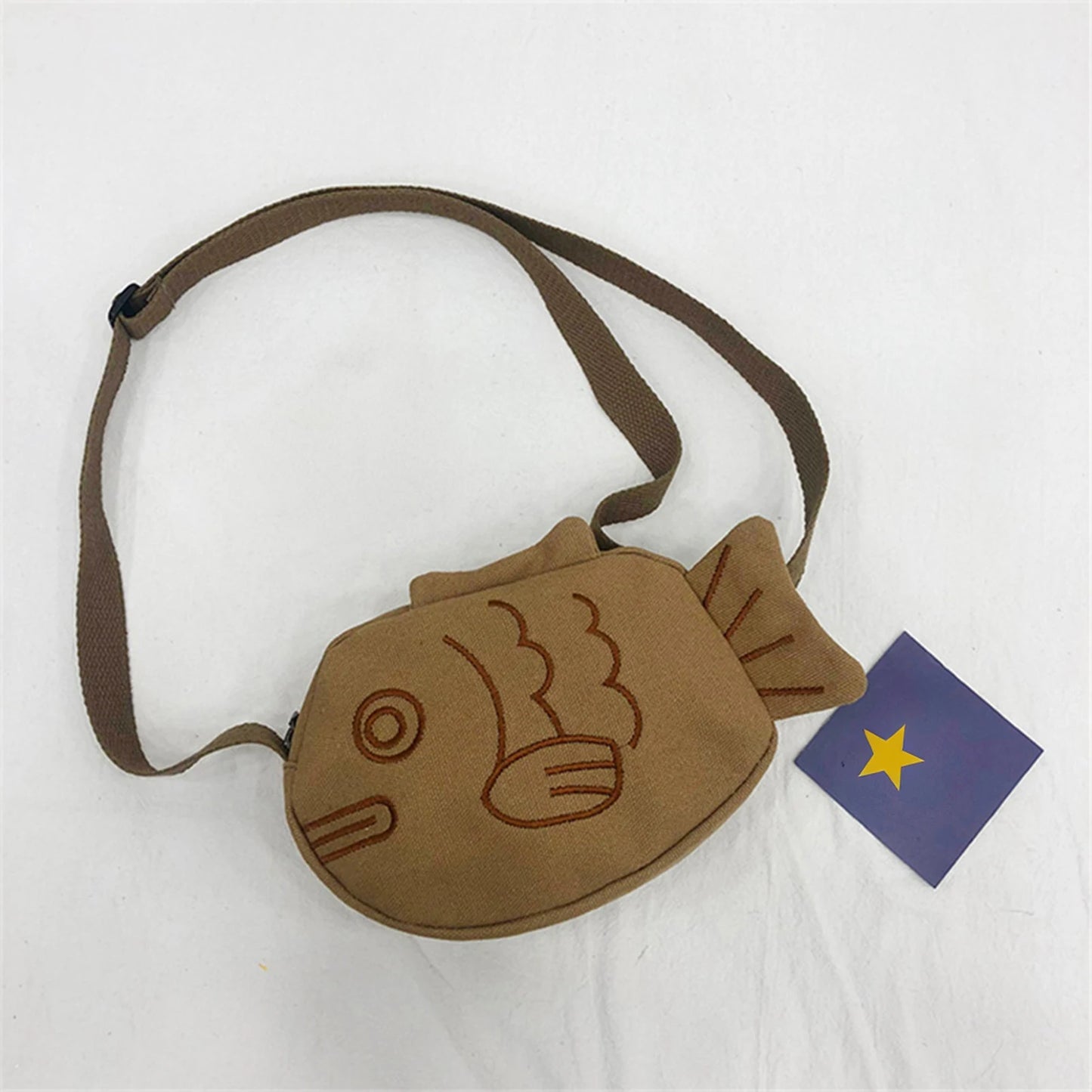 Kawaii Ugly Cute Fish Crossbody Bag Exquisite Creative Sling Bag Crossbody Purse for Daily Use & Gift Peaceful Pleasures Health and Wellness