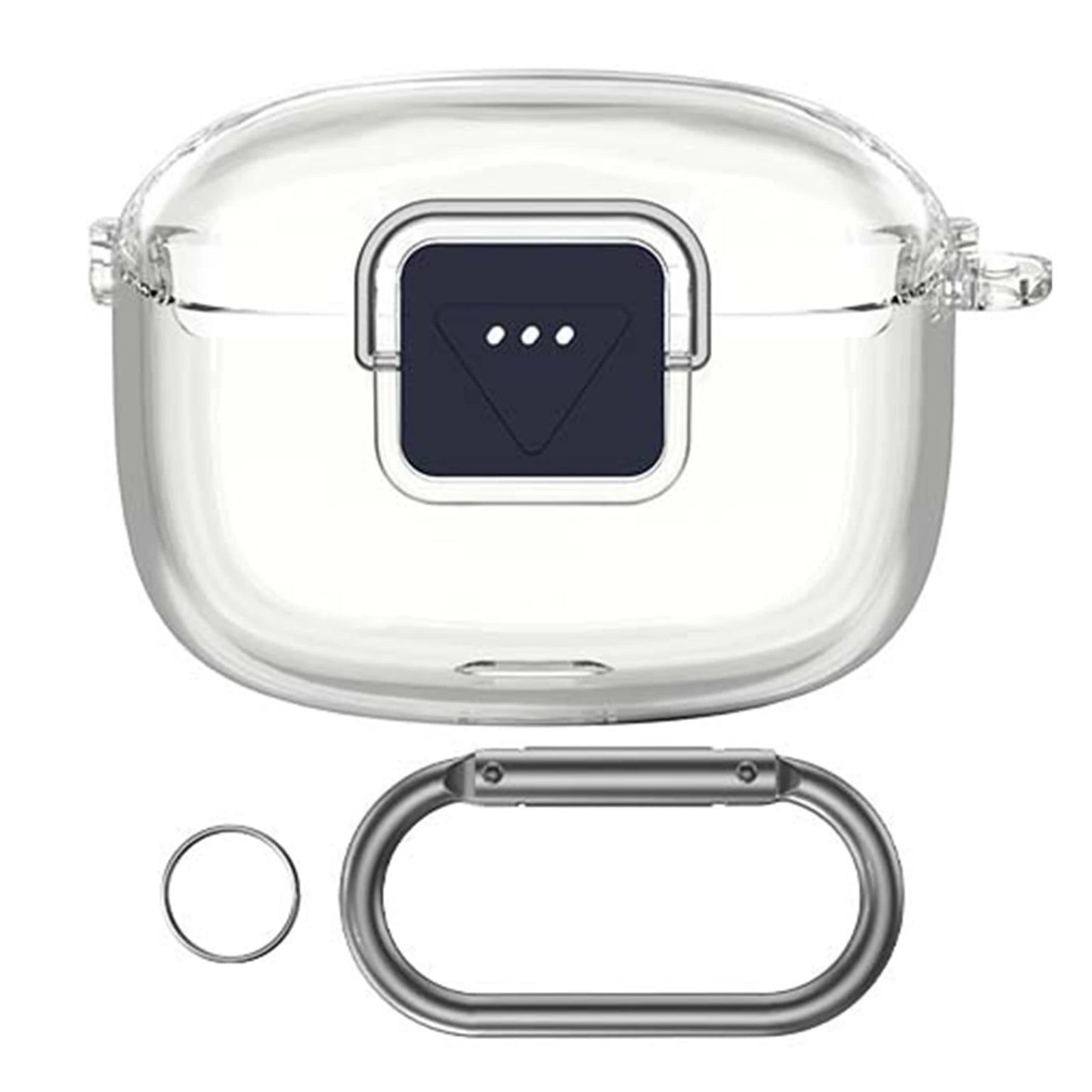TPU Protective Case with Carabiner Protective Cover Wireless Earbuds Protector for Tune Buds 2 Bluetooth-compatible Earbuds Peaceful Pleasures Health and Wellness Transparent