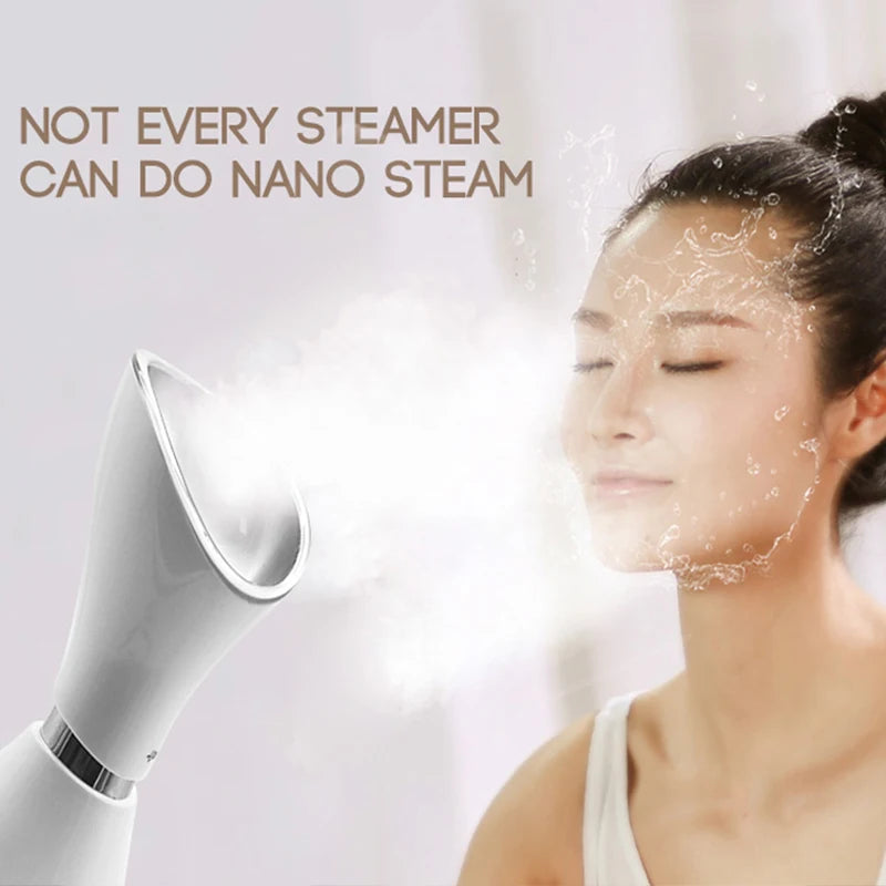 OEM Private Label Electric Deep Cleaning Face Sprayer 2 in 1 Household Nano Ionic Facial Steamer Peaceful Pleasures Health and Wellness