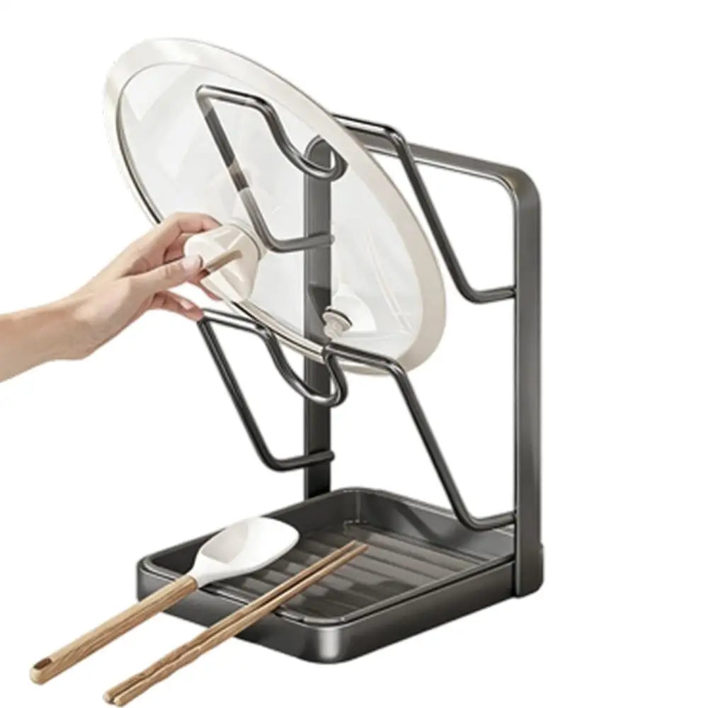 Pot Lid Organizer Cooking Utensil Holder Pantry Organization Lid And Spoon Rest Holder For Kitchen For Pantry Cupboard Counter Peaceful Pleasures Health and Wellness as picture 1 China Mainland
