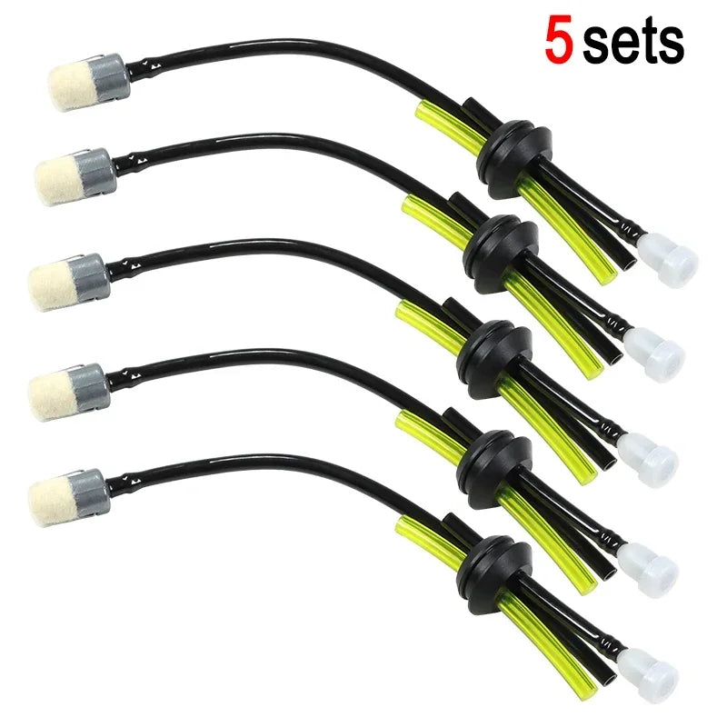 Fuel Pipe Filter Kit Universal Grass Trimmer Part For Brush Cutter Strimmer Lawn Mower Primers Fuel Hose Garden Tool Parts Peaceful Pleasures Health and Wellness 5 sets