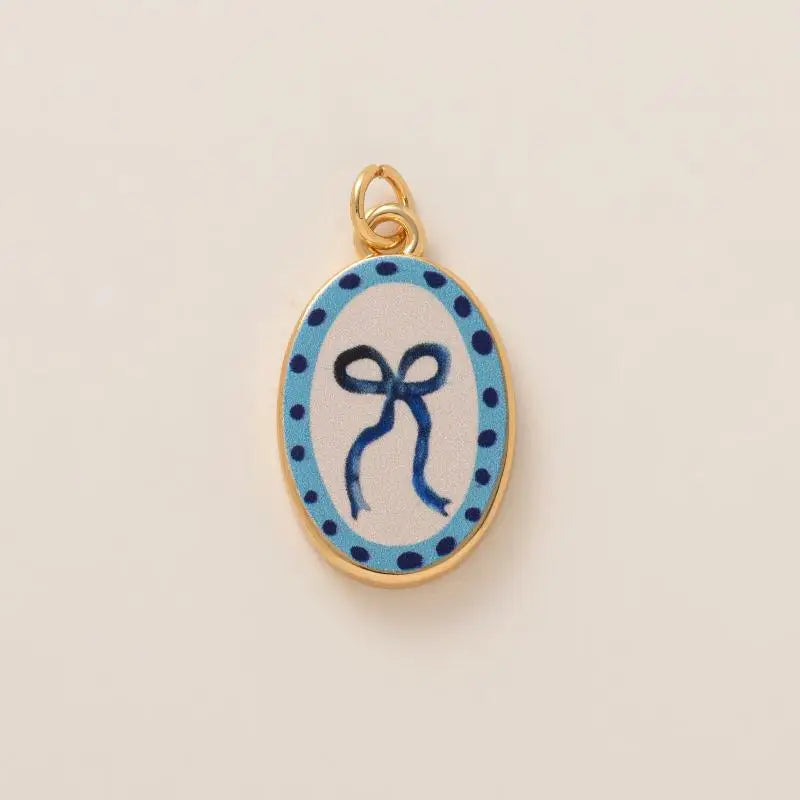 DIY Butterfly Flower Pendant – Gold-Plated Color Block Charm