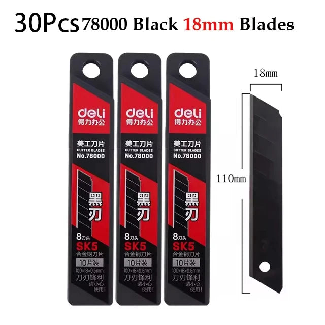 Deli Heavy Duty Utility Knife SK5 Steel 9mm/18mm Box Cutter
