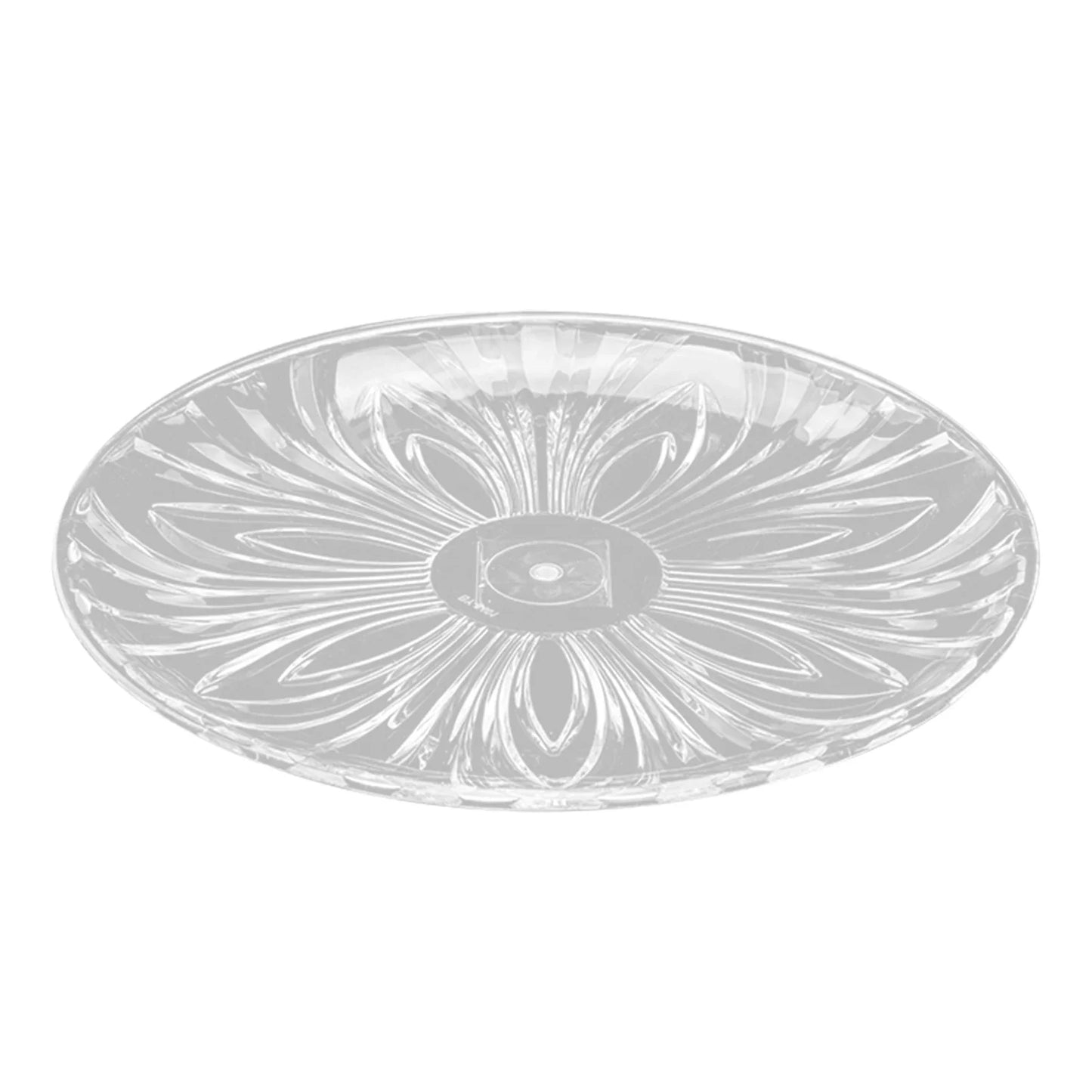 Clear Acrylic Snack & Fruit Serving Tray | Round PET Plate