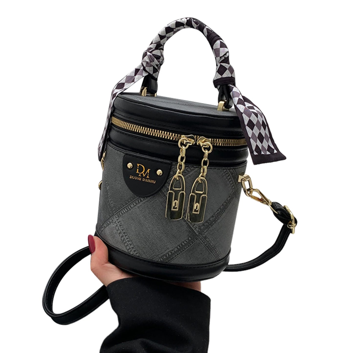 HOBBAGGO Women's PU Leather Bucket Bag | Crossbody Shoulder Purse