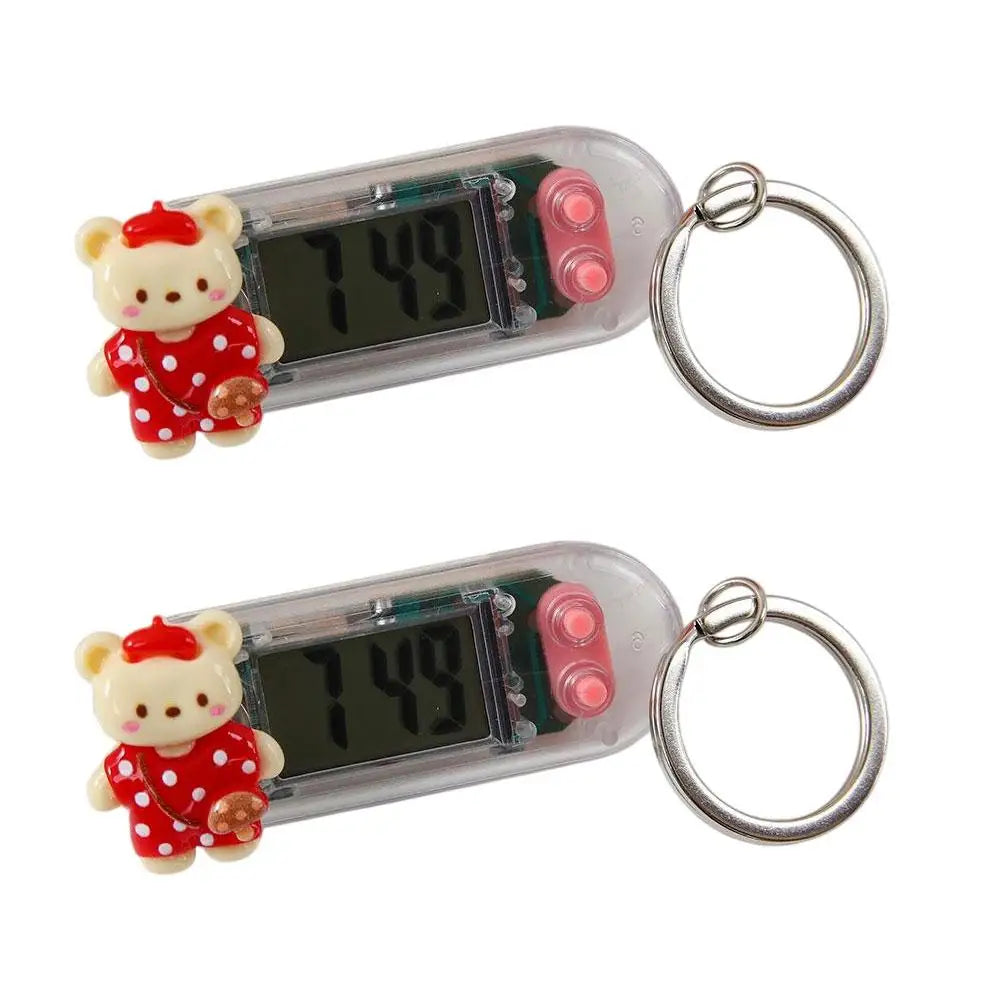 Cute Cartoon Keychain Digital Watch | Mini Silent Stopwatch