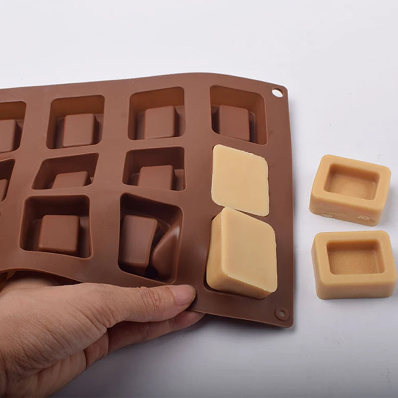 Square Donut Silicone Mold – Cake, Chocolate & Ice Cube Tray Silicone Baking Mold Peaceful Pleasures Health and Wellness
