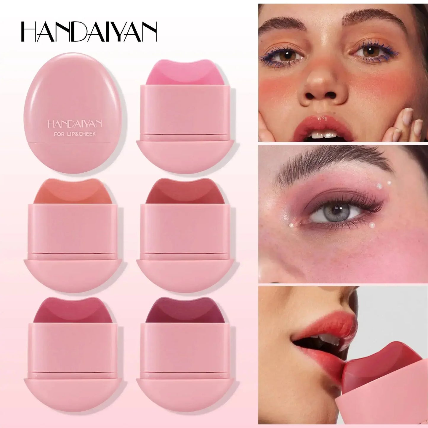 HANDAIYAN 2-in-1 Cream Blush Stick – Lip & Cheek Waterproof