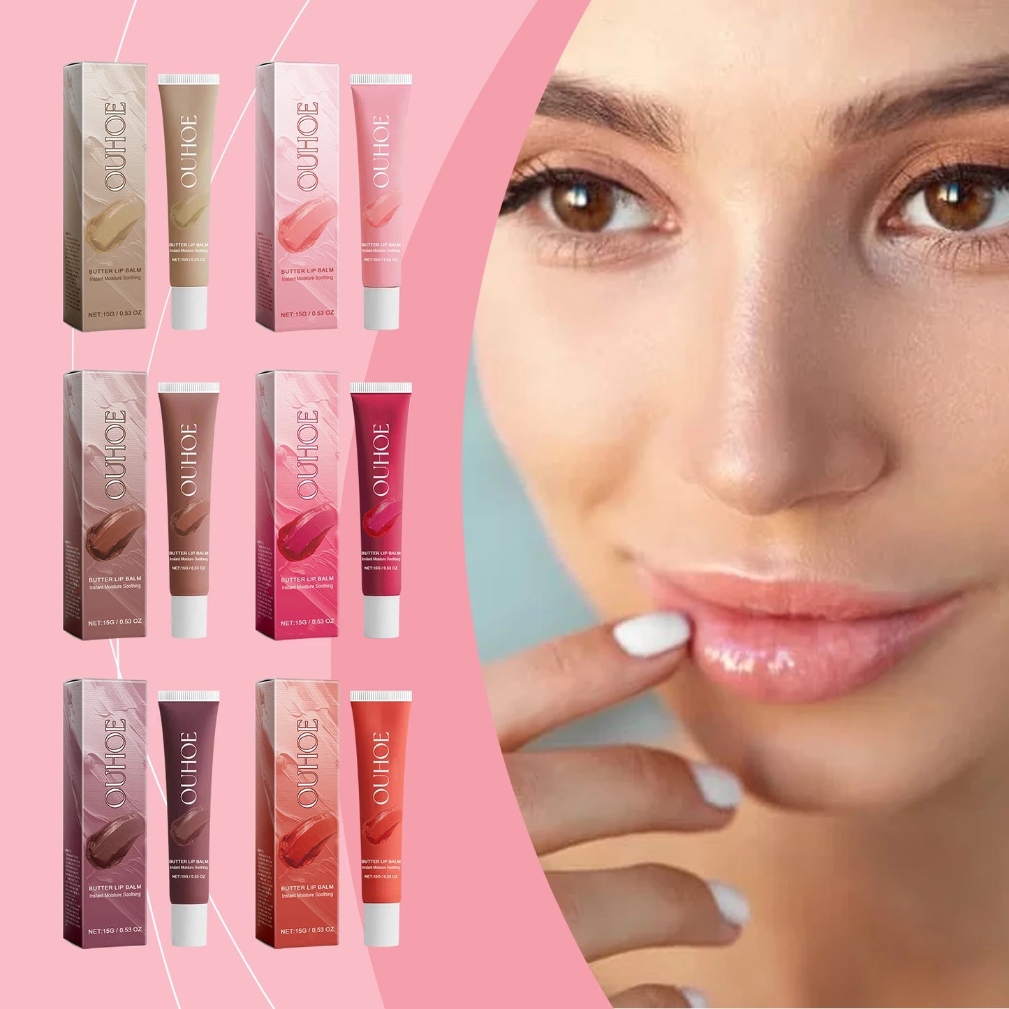 Ouhoe Colored Lip Balm – Tinted, Moisturizing & Non-Fading