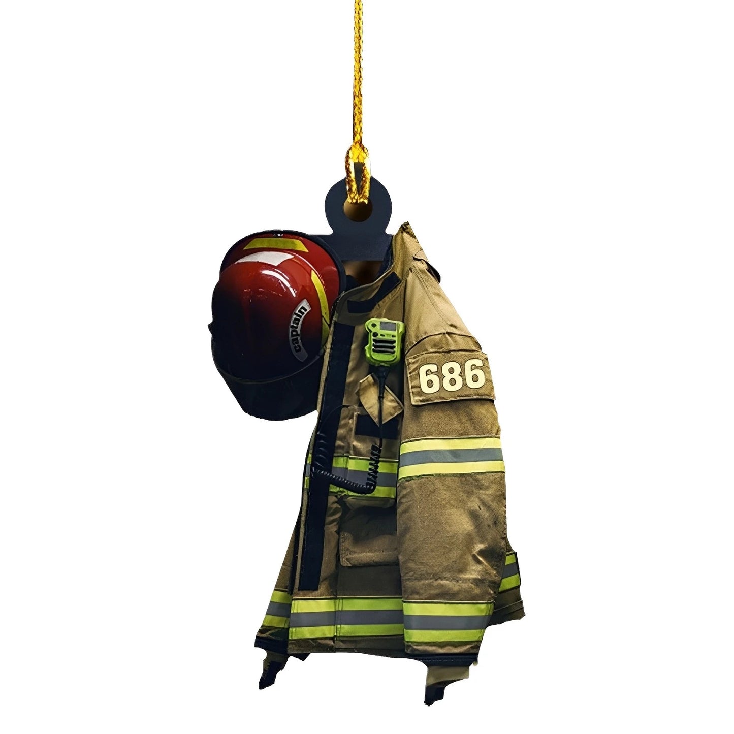 Firefighter Theme Pendant with Lanyard Adding Christmas Ambience Hangings for Table Bookshelf Fireplace Decor Peaceful Pleasures Health and Wellness H