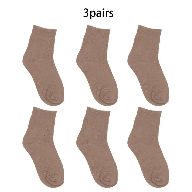 3 Pairs Sports Socks Men Women Elastic Breathable Sweat Absorbing Simple Versatile Athletic Socks Peaceful Pleasures Health and Wellness Light coffee color One Size