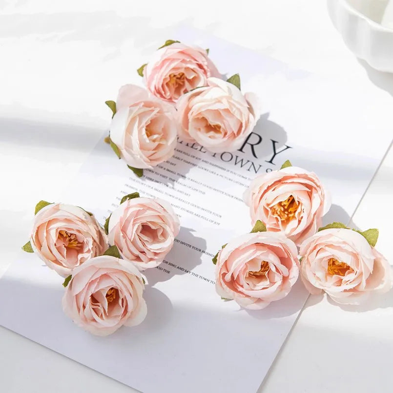 Artificial Silk Rose Flower Heads 15/30pcs – Wedding & Decor