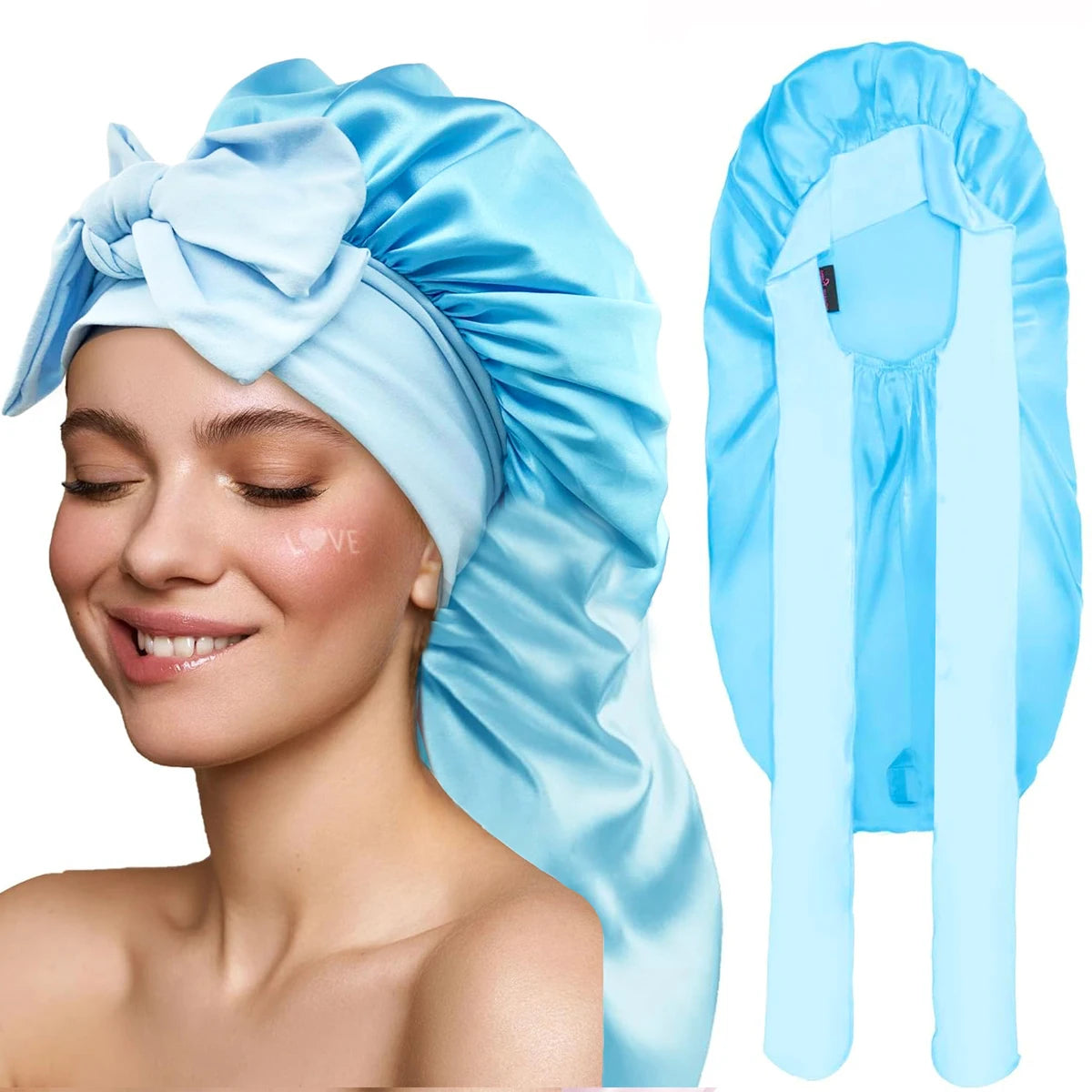 Extra Large Satin Bonnet for Natural & Curly Hair | Sleep Cap