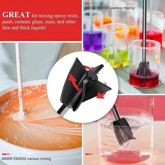 Epoxy Mixer Paint Drill Attachment Paddle Consistency Liquids Resin Peaceful Pleasures Health and Wellness