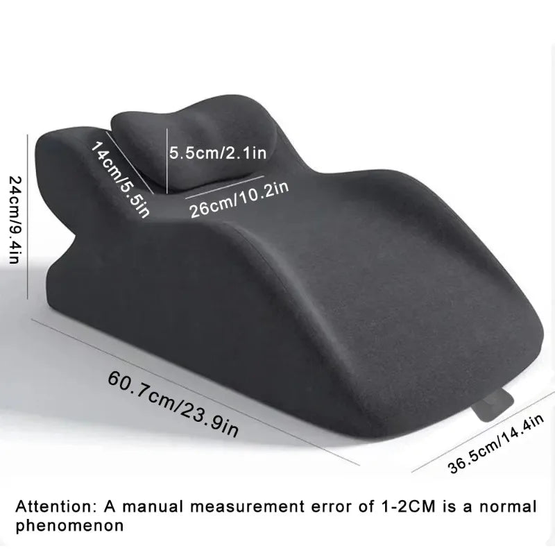 Large Bed Multifunctional Ergonomic Wedge Pillow with New Prone Position for Reading Unique Curved Design with Washable Cover Peaceful Pleasures Health and Wellness
