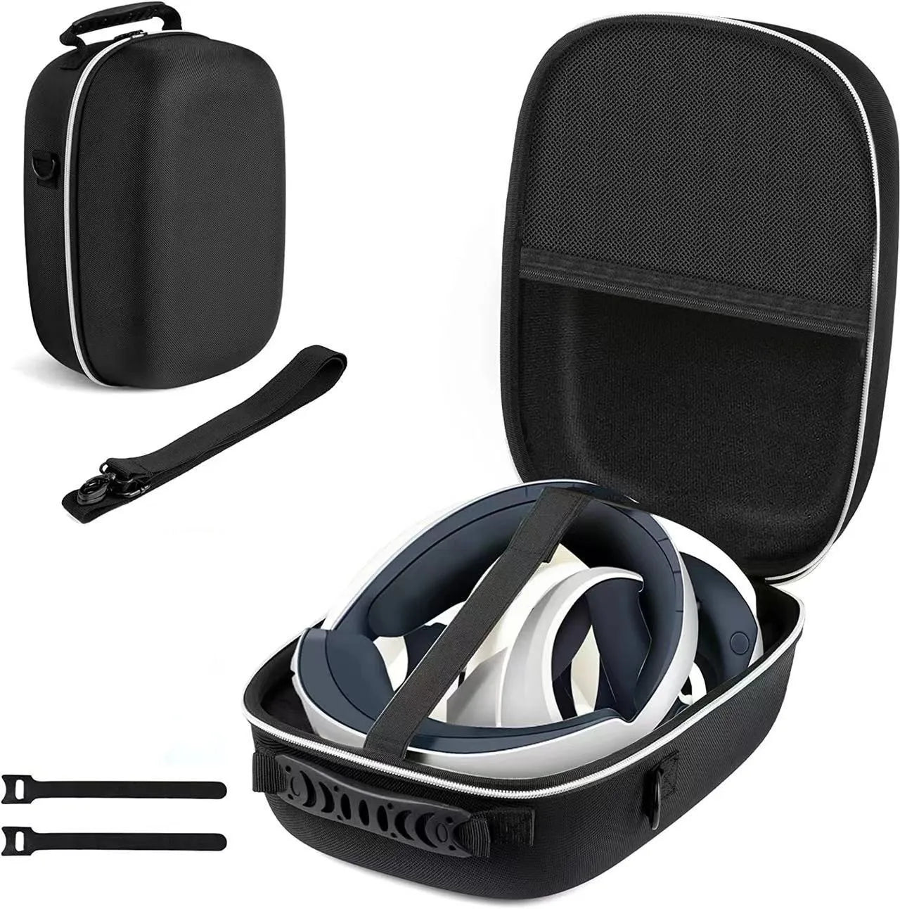 For PSVR2 Glasses Storage Bag Shoulder Large Capacity Hard Bag For PS5 VR2 Portable Multifunctional EVA Hard Case Storage Bag Peaceful Pleasures Health and Wellness