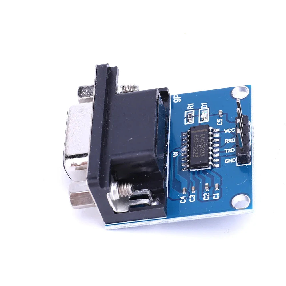 1-10PCS MAX3232 RS232 to TTL Serial Port Converter Module TX RX VCC GND Female DB9 Connector 3.3V-5.5V MAX232 Flashing Board Peaceful Pleasures Health and Wellness