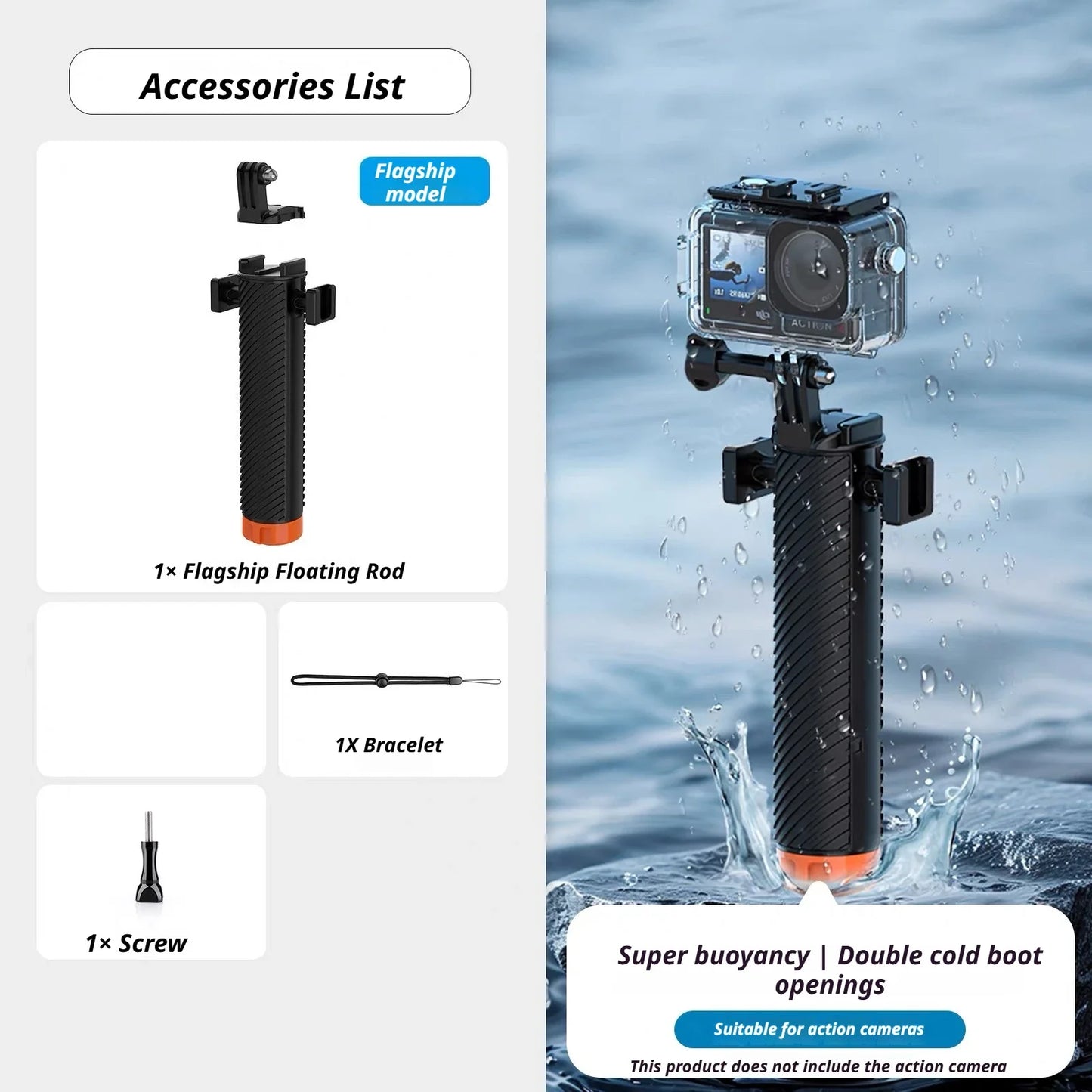 Insta360 X5/X4/X3 Invisible Dive Case – 45M Waterproof Housing