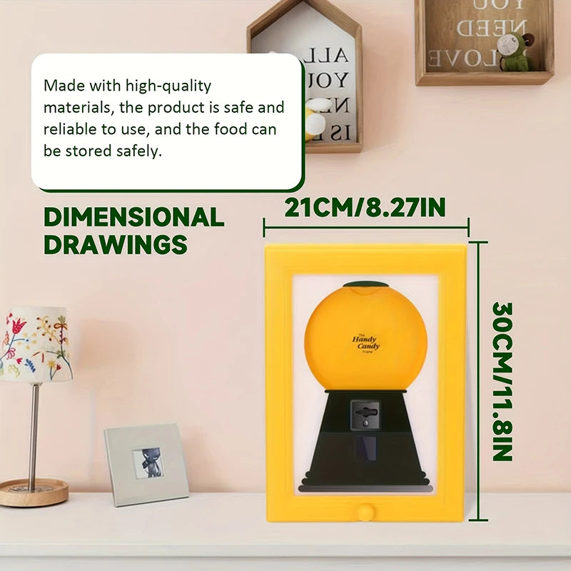 Quick Dispensing Framed Candy Machine; Ideal Christmas Gift for Sweet Lovers; Nut and Candy Distributor in Picture Frame. Peaceful Pleasures Health and Wellness
