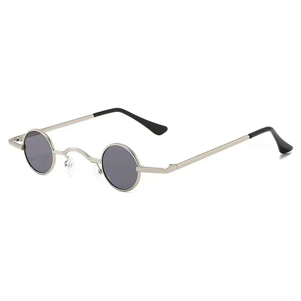 Small Round Sunglasses UV400 Metal Frame – Unisex Hip Hop Shades