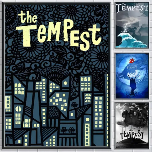 The Tempest Drama Poster – HD Waterproof Self-Adhesive Wall Art Wall Art Poster Peaceful Pleasures Health and Wellness