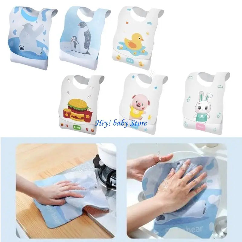 Disposable Baby Bibs & Burp Cloths for Infants & Toddlers 10pk