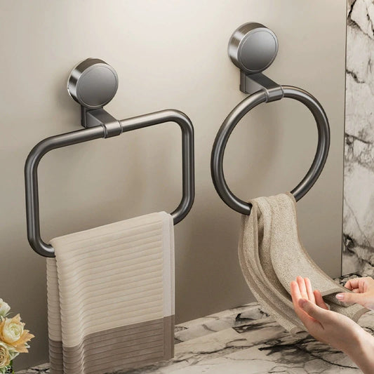Drill-Free Suction Cup Towel Ring | Bathroom & Kitchen Wall Mount Suction Cup Towel Ring Peaceful Pleasures Health and Wellness