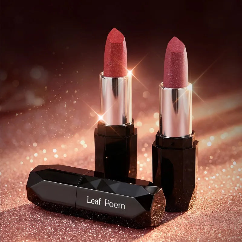 Metallic Lipstick – Frosted Bronze Gold Shimmer, Waterproof