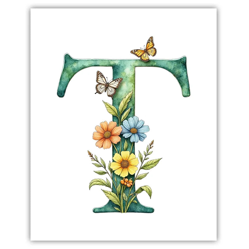 Custom Name Nursery Canvas Wall Art – Animals & Wildflowers Personalized Canvas Print Peaceful Pleasures Health and Wellness