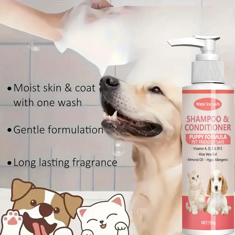 2-in-1 Puppy Shampoo & Conditioner – Vitamins & Aloe Vera