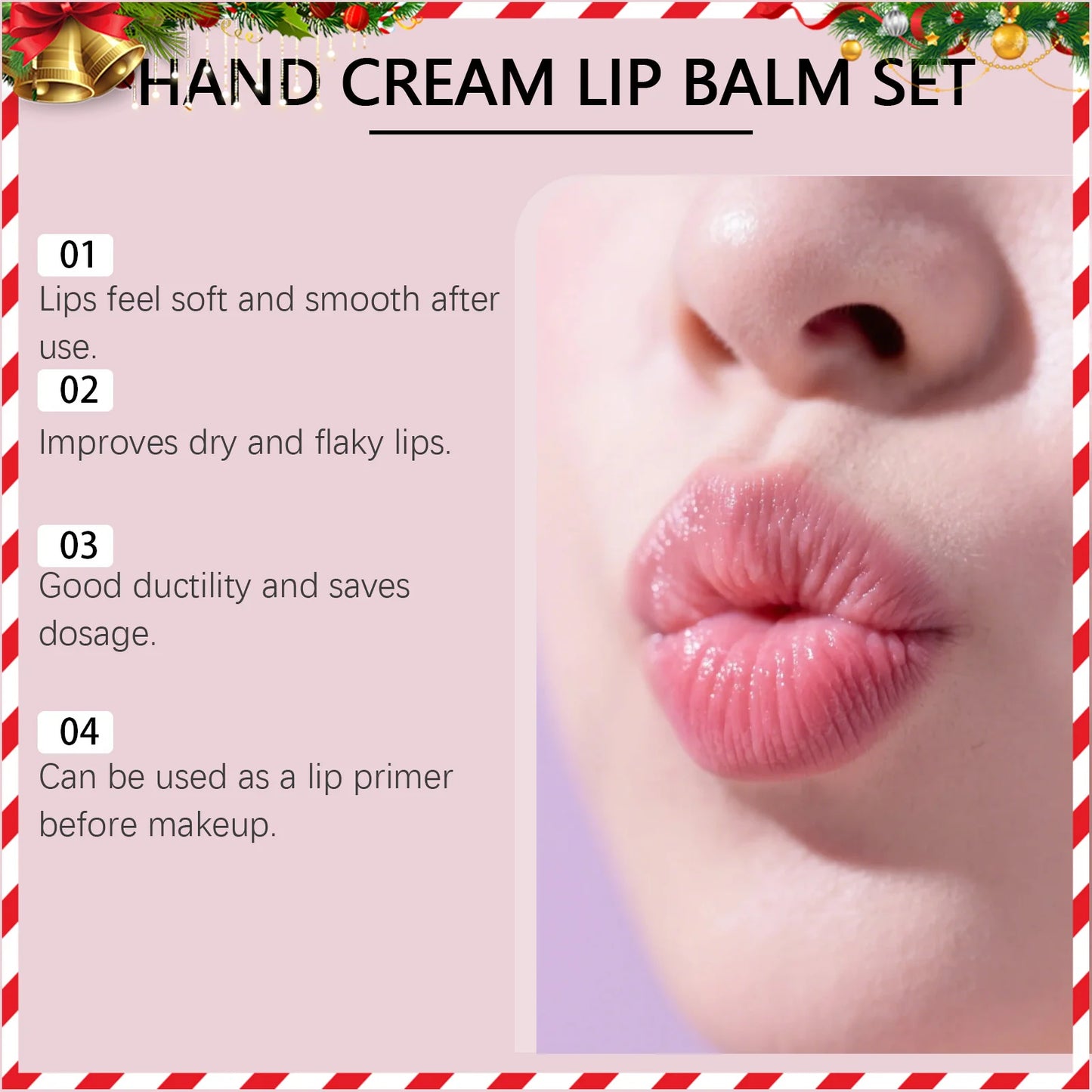 Christmas Hand Cream & Lip Balm Gift Set – 8pc Holiday Kit