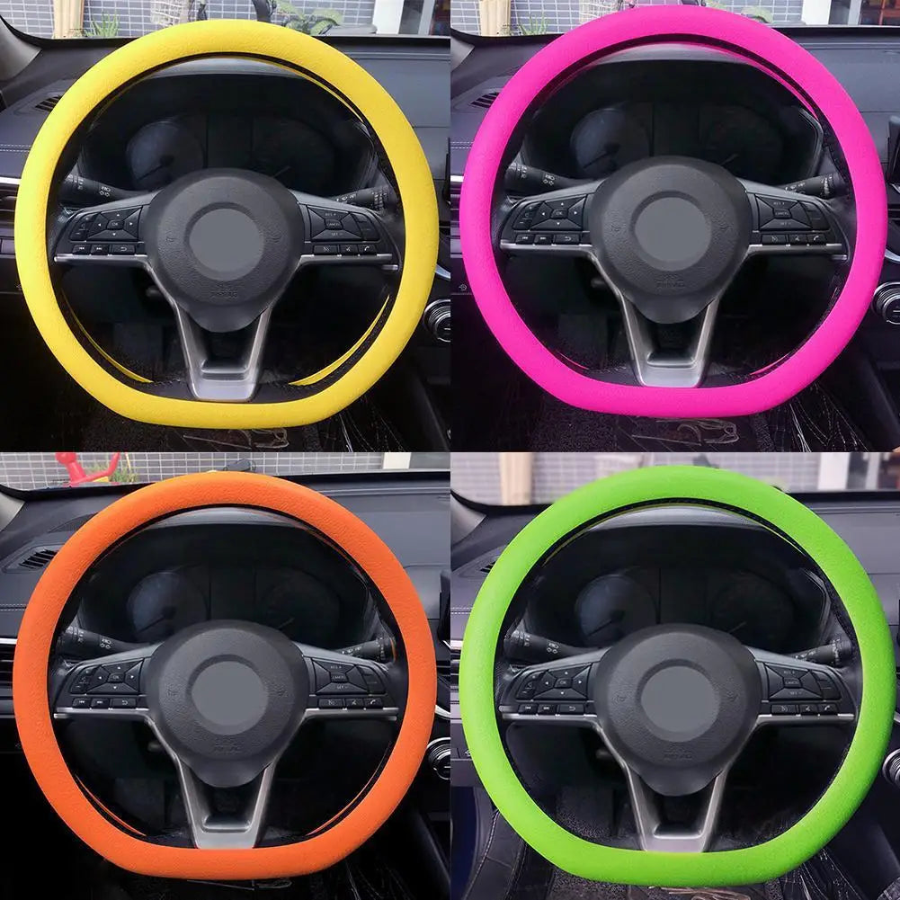 Anti-skid Silicone Auto Steering Wheel Cover With Elastic Stretch To Enhance Internal Design And Comfortable Grip Access Peaceful Pleasures Health and Wellness