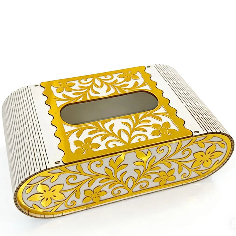 Hot Wooden Carved Tissue Box, European Style Tissue Dispenser, Household Tabletop Storage Box, and Baby's First-year Gift Peaceful Pleasures Health and Wellness A
