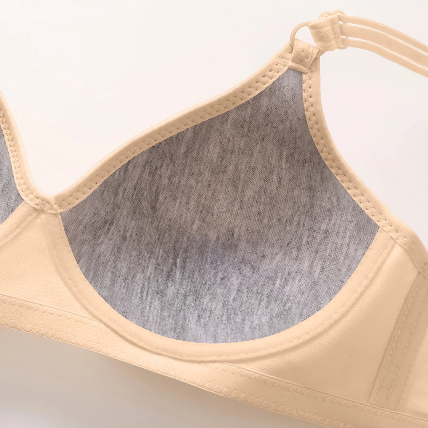 Traditional Style Women's Bra with Bamboo Charcoal Inner Cup Thin Molded Cup for Middle-Aged And Elderly Comfortable Underwear Peaceful Pleasures Health and Wellness