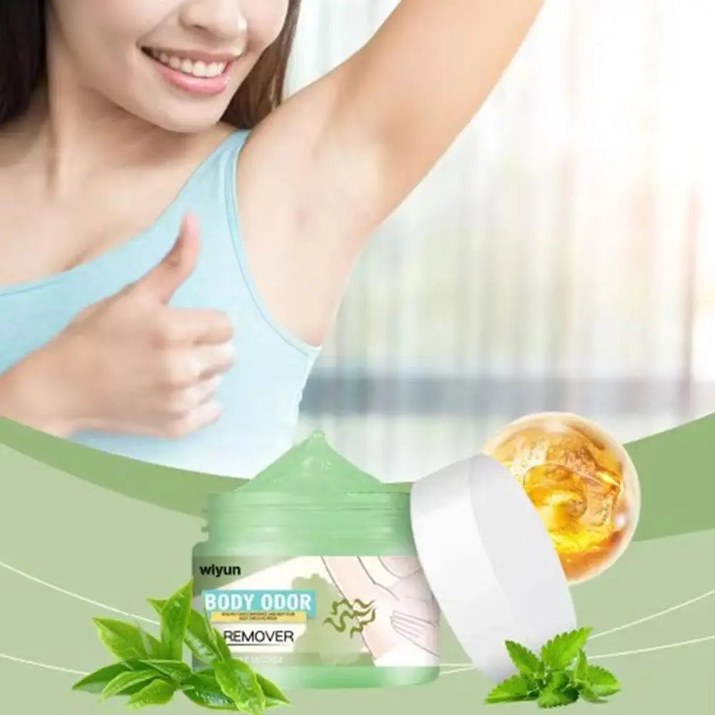 Underarm Odor Cream 30g Body Sweat Remove Bad Smell Deodorant Armpit Lasting Refreshing Significant Effect Sweatproof Odor Cream Peaceful Pleasures Health and Wellness