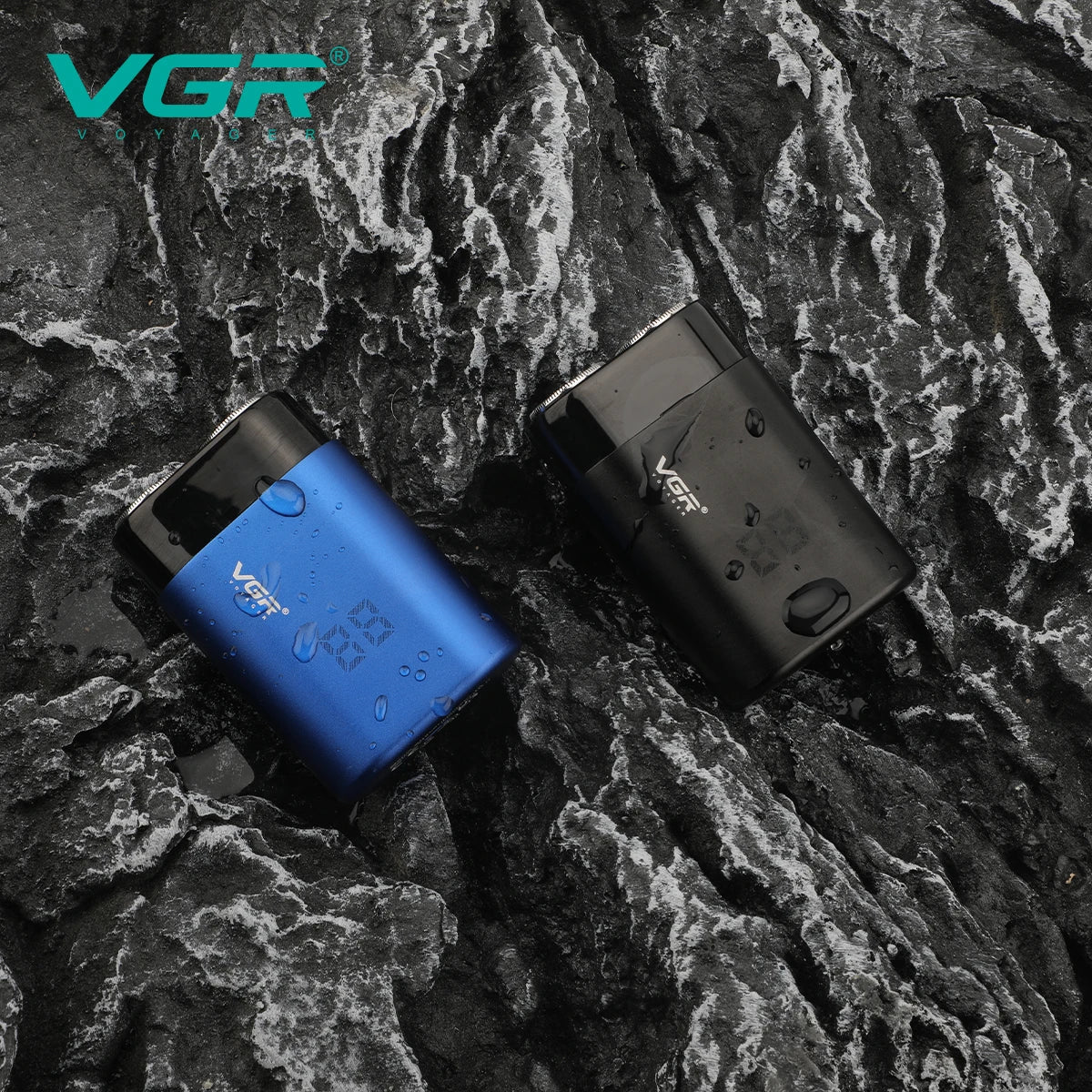 VGR 347 Men's Convenient Shaver Sharp Double Blade Deep Cleaning Shaver LCD Intelligent Digital Display USB Charging Hair Trimme Peaceful Pleasures Health and Wellness