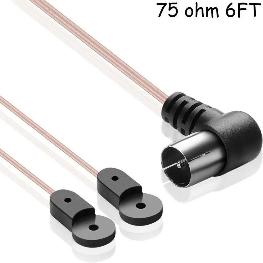 2M Indoor FM Radio Antenna – 75 Ohm Dipole with PAL to F Female Adapter Peaceful Pleasures Health and Wellness